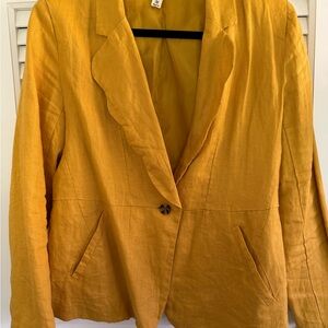 Stylish Mustard Yellow Women's Blazer